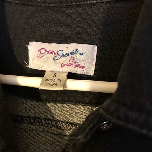 Black Stretch Denim Jacket Coat by Dream Jeannes - Picture 5 of 5